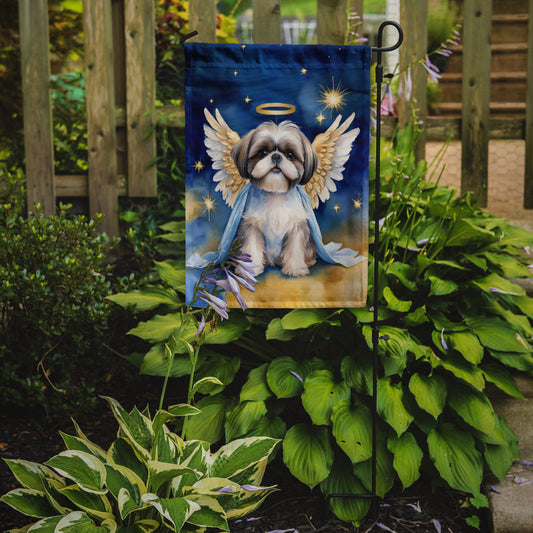 Shih Tzu My Angel Garden Flag – Memorial or Christmas Dog Angel Decor