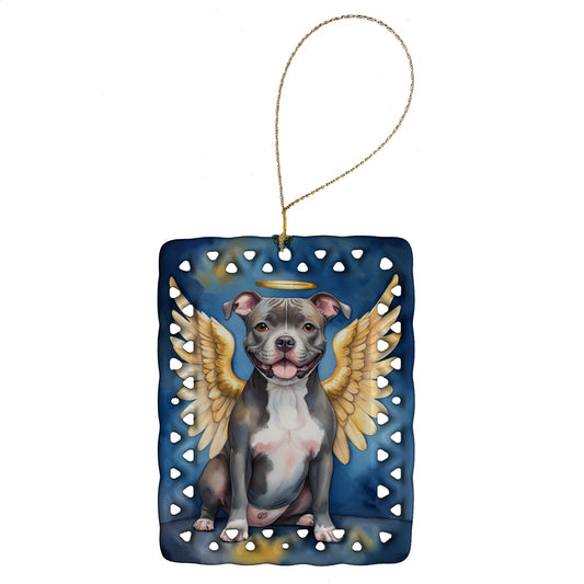 Staffordshire Bull Terrier My Angel Porcelain Ornament