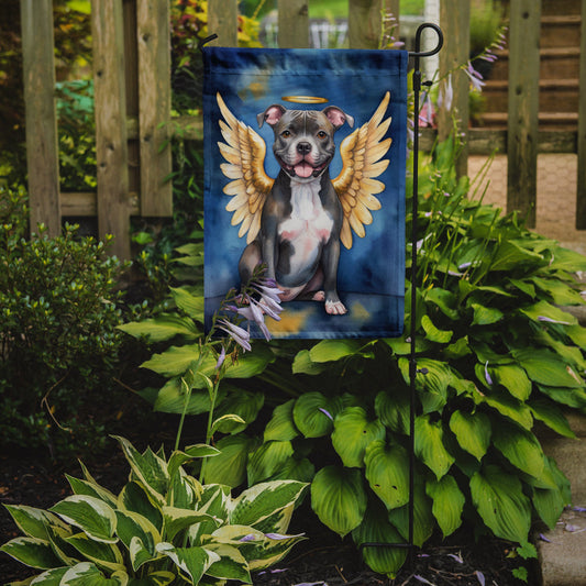 Staffordshire Bull Terrier My Angel Garden Flag – Memorial or Christmas Dog Angel Decor