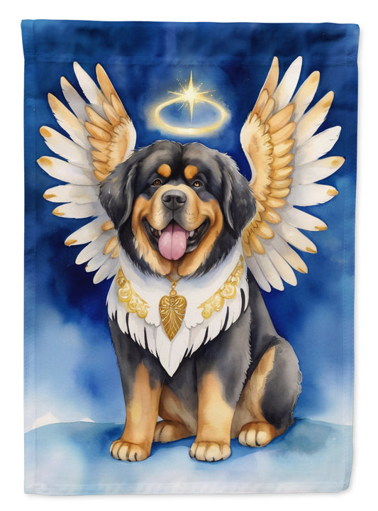 Tibetan Mastiff My Angel Garden Flag – Memorial or Christmas Dog Angel Decor