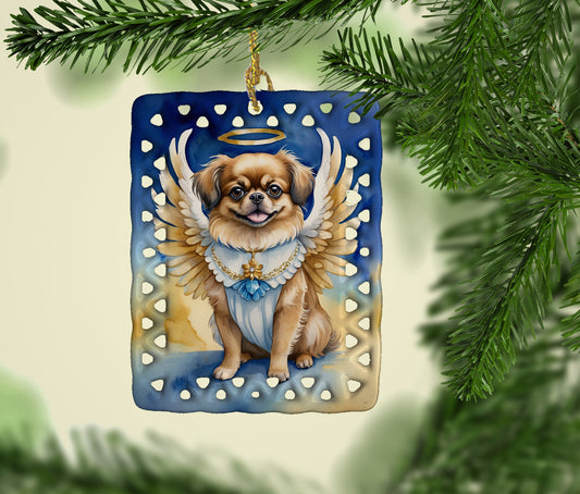 Tibetan Spaniel My Angel Porcelain Ornament