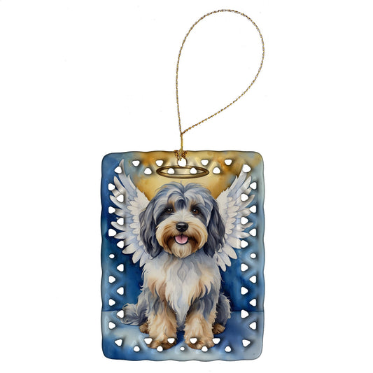 Tibetan Terrier My Angel Porcelain Ornament