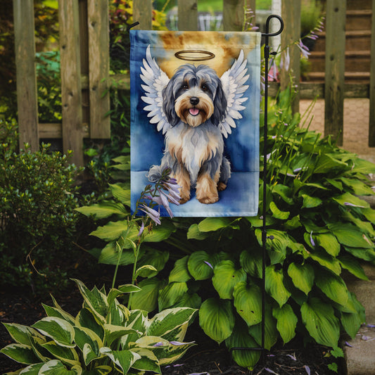 Tibetan Terrier My Angel Garden Flag – Memorial or Christmas Dog Angel Decor