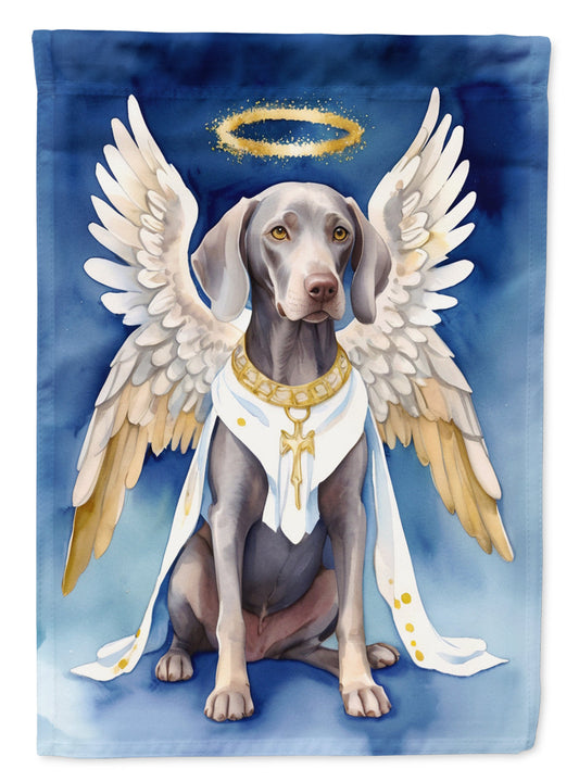 Weimaraner My Angel Garden Flag – Memorial or Christmas Dog Angel Decor