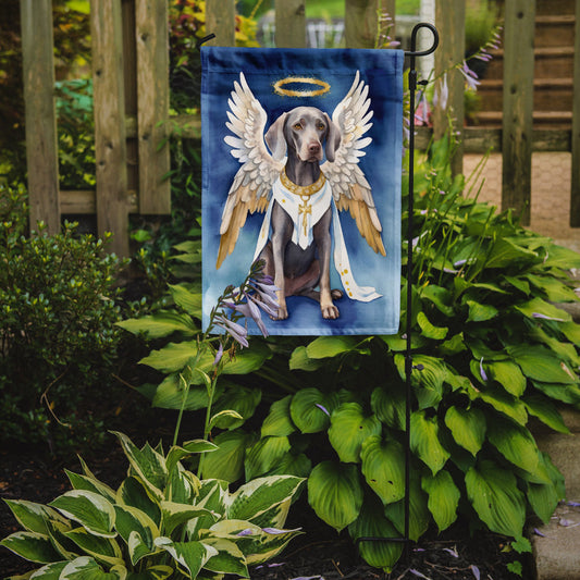 Weimaraner My Angel Garden Flag – Memorial or Christmas Dog Angel Decor