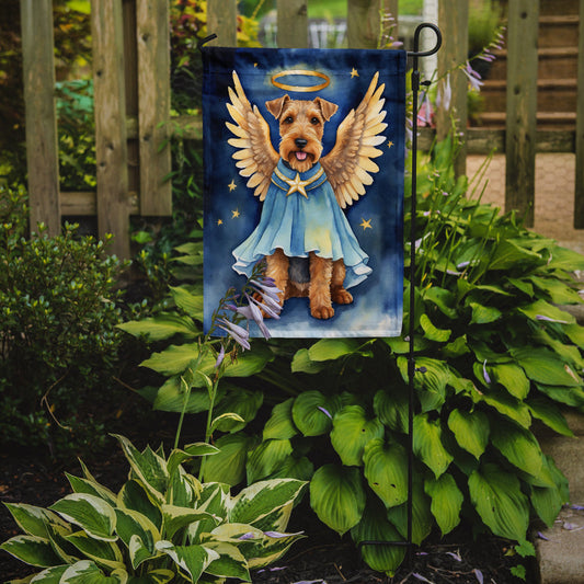 Welsh Terrier My Angel Garden Flag – Memorial or Christmas Dog Angel Decor