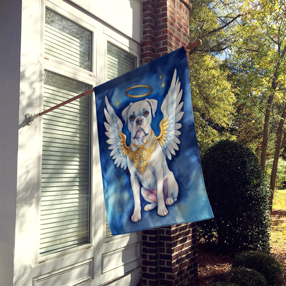 White Boxer My Angel House Flag