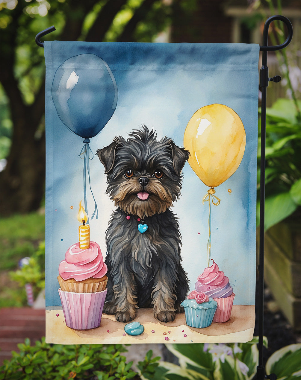 Affenpinscher Happy Birthday Garden Flag – Garden Flag by Caroline's Treasures