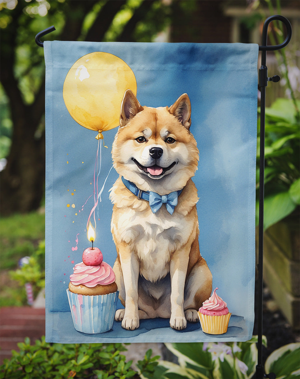 Akita Happy Birthday Garden Flag – Garden Flag by Caroline's Treasures