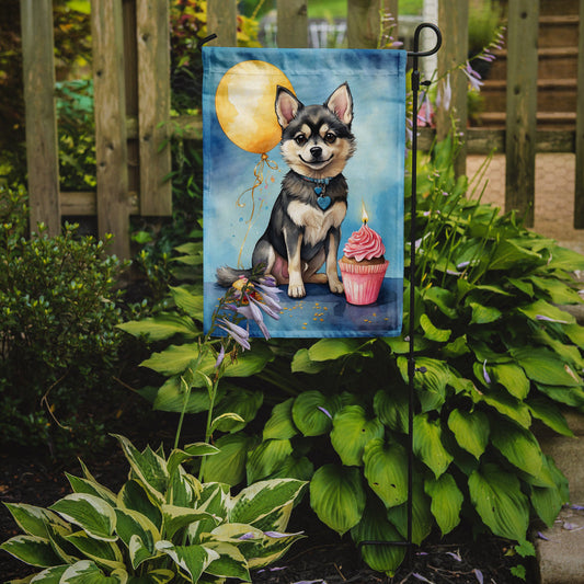 Alaskan Klee Kai Happy Birthday Garden Flag – Garden Flag by Caroline's Treasures