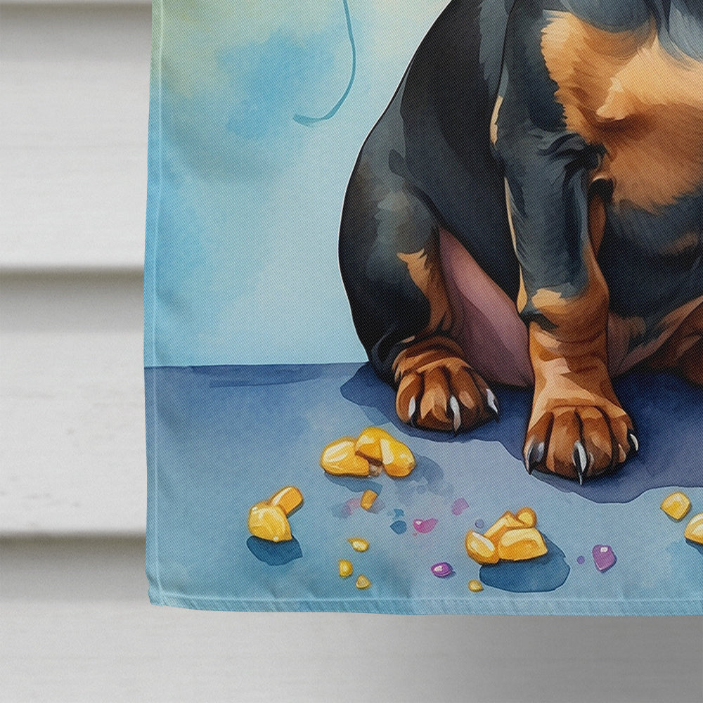 Dachshund Happy Birthday House Flag