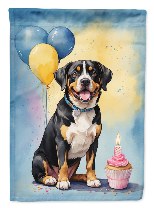 Entlebucher Mountain Dog Happy Birthday Garden Flag –  Garden Flag by Caroline's Treasures