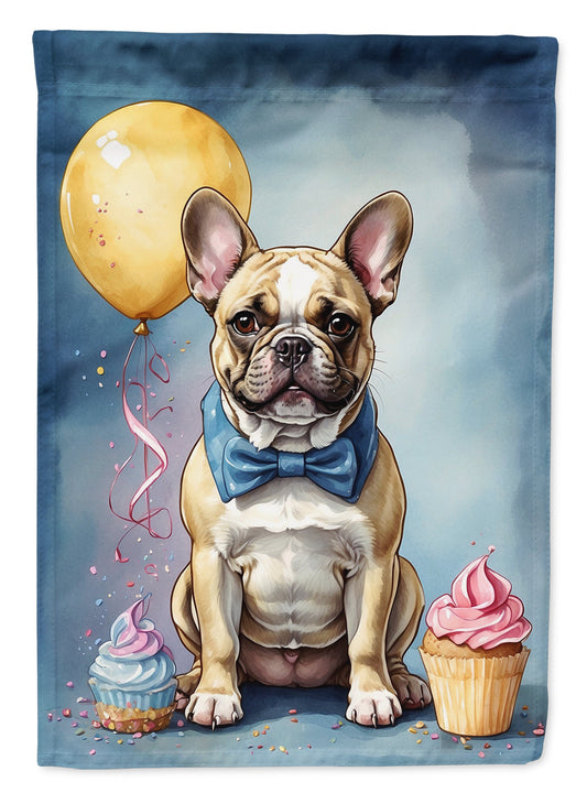 French Bulldog Happy Birthday Garden Flag –  Garden Flag by Caroline's Treasures