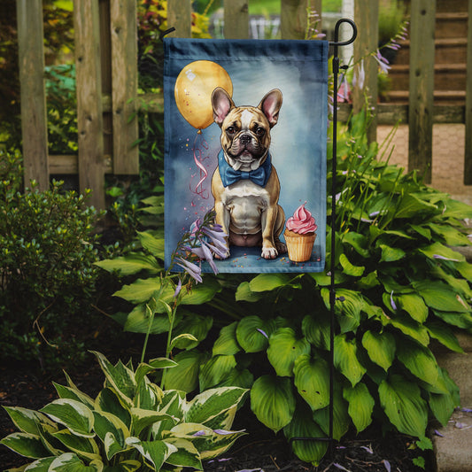 French Bulldog Happy Birthday Garden Flag –  Garden Flag by Caroline's Treasures