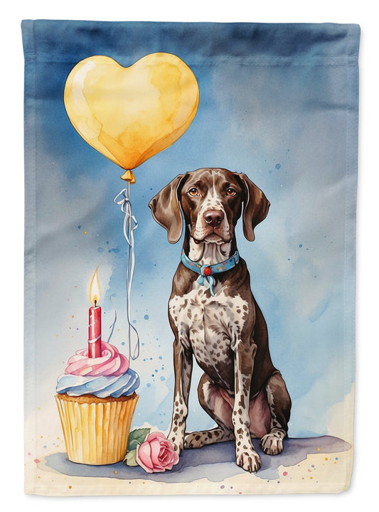 German Shorthaired Pointer Happy Birthday House Flag