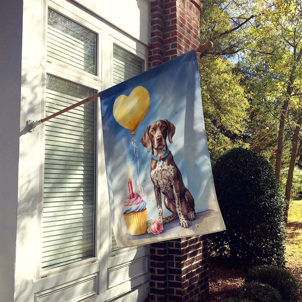 German Shorthaired Pointer Happy Birthday House Flag