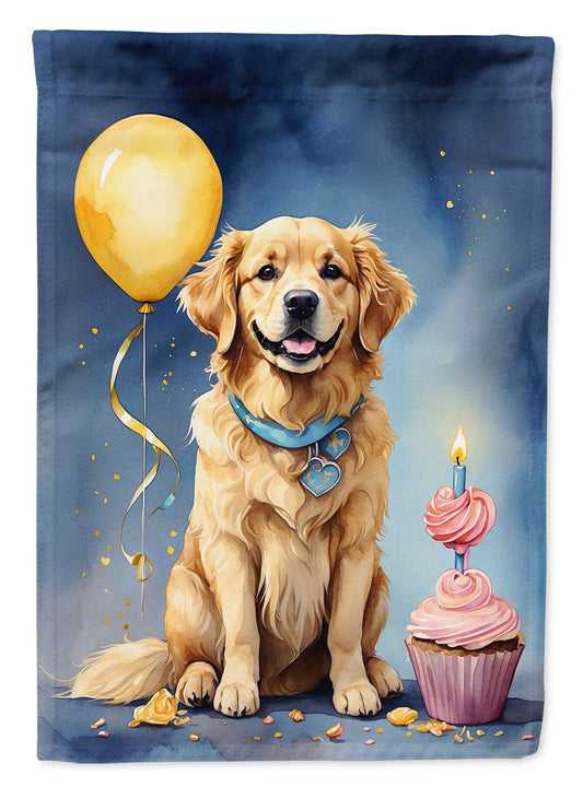 Golden Retriever Happy Birthday Garden Flag –  Garden Flag by Caroline's Treasures