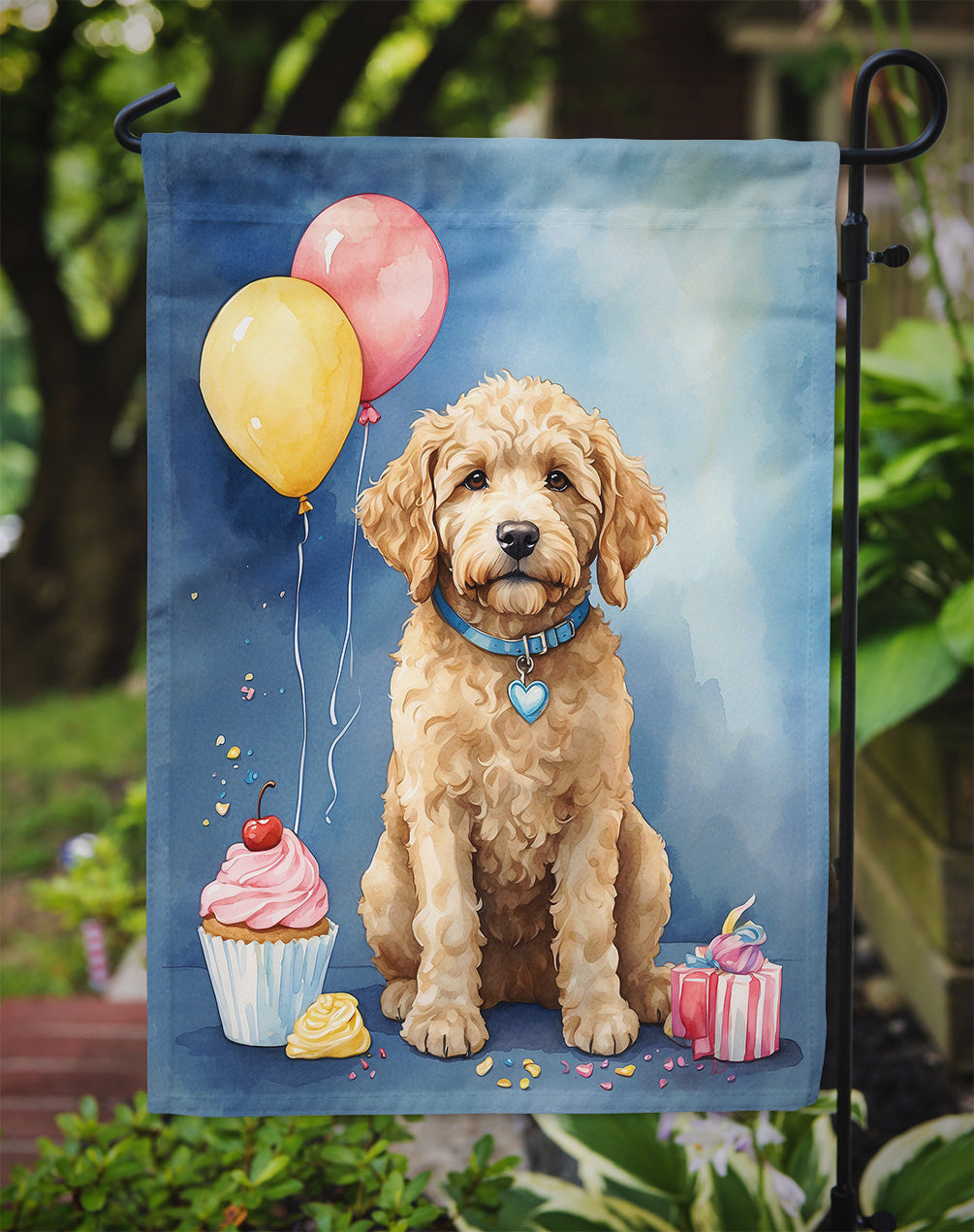 Goldendoodle Happy Birthday Garden Flag –  Garden Flag by Caroline's Treasures