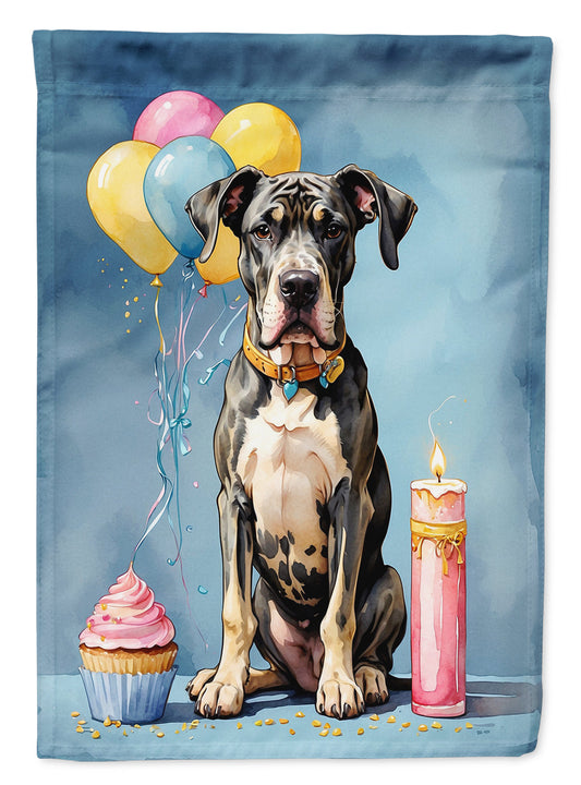 Great Dane Happy Birthday Garden Flag –  Garden Flag by Caroline's Treasures