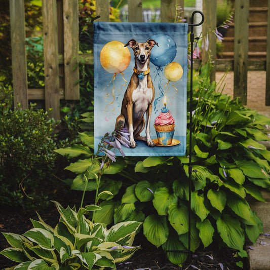 Greyhound Happy Birthday Garden Flag –  Garden Flag by Caroline's Treasures