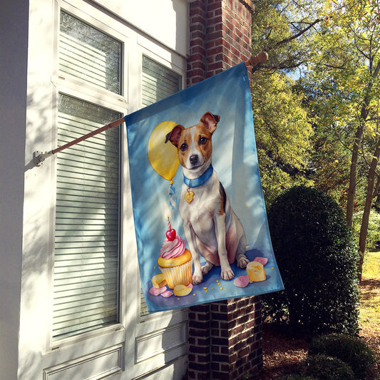 Jack Russell Terrier Happy Birthday House Flag