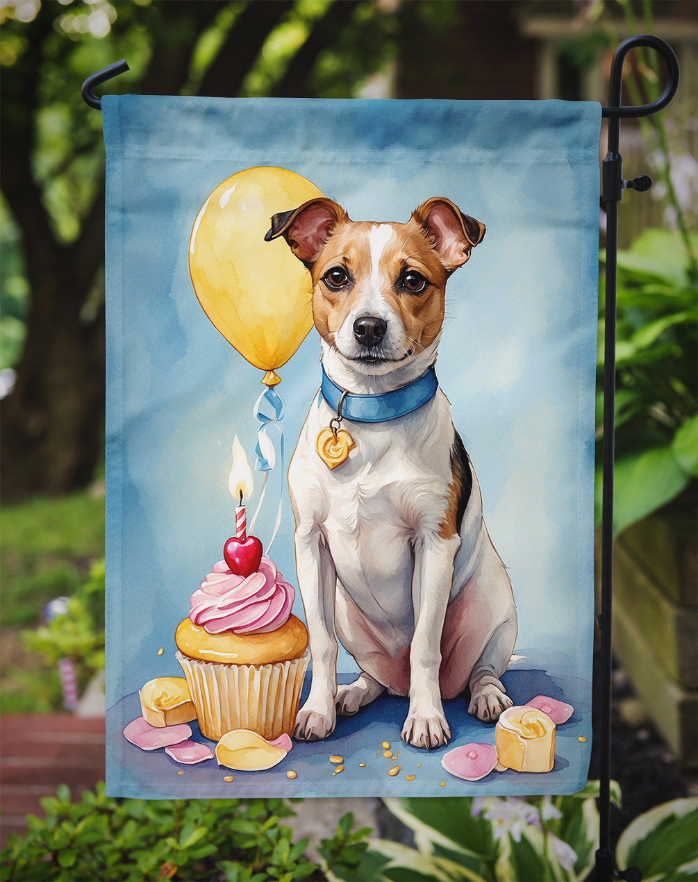 Jack Russell Terrier Happy Birthday Garden Flag –  Garden Flag by Caroline's Treasures