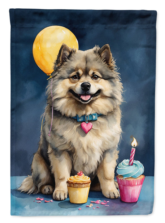 Keeshond Happy Birthday Garden Flag –  Garden Flag by Caroline's Treasures