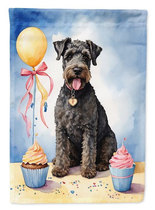 Kerry Blue Terrier Happy Birthday House Flag