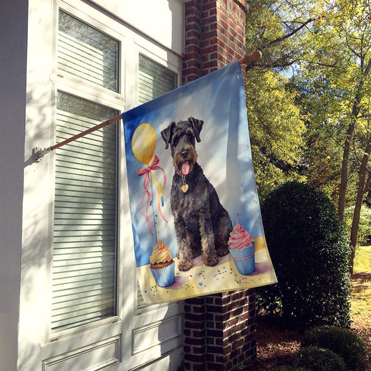 Kerry Blue Terrier Happy Birthday House Flag