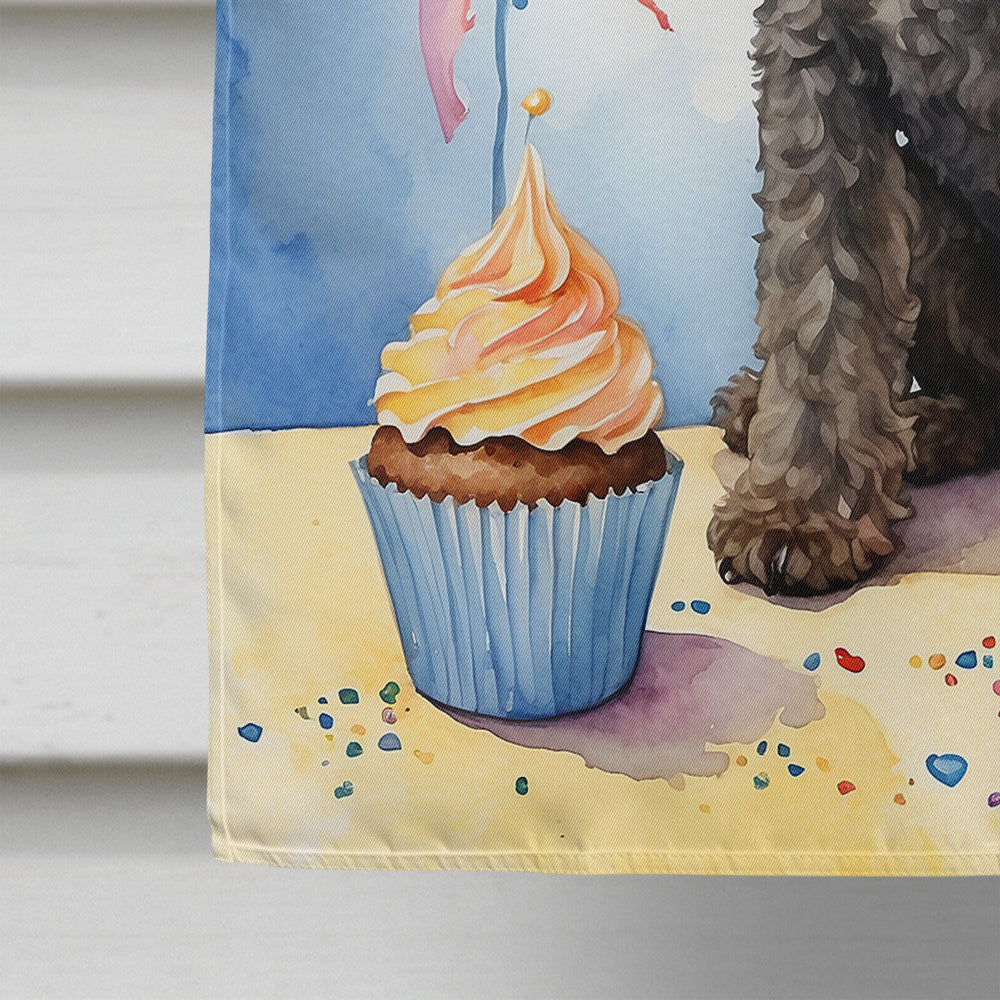 Kerry Blue Terrier Happy Birthday House Flag