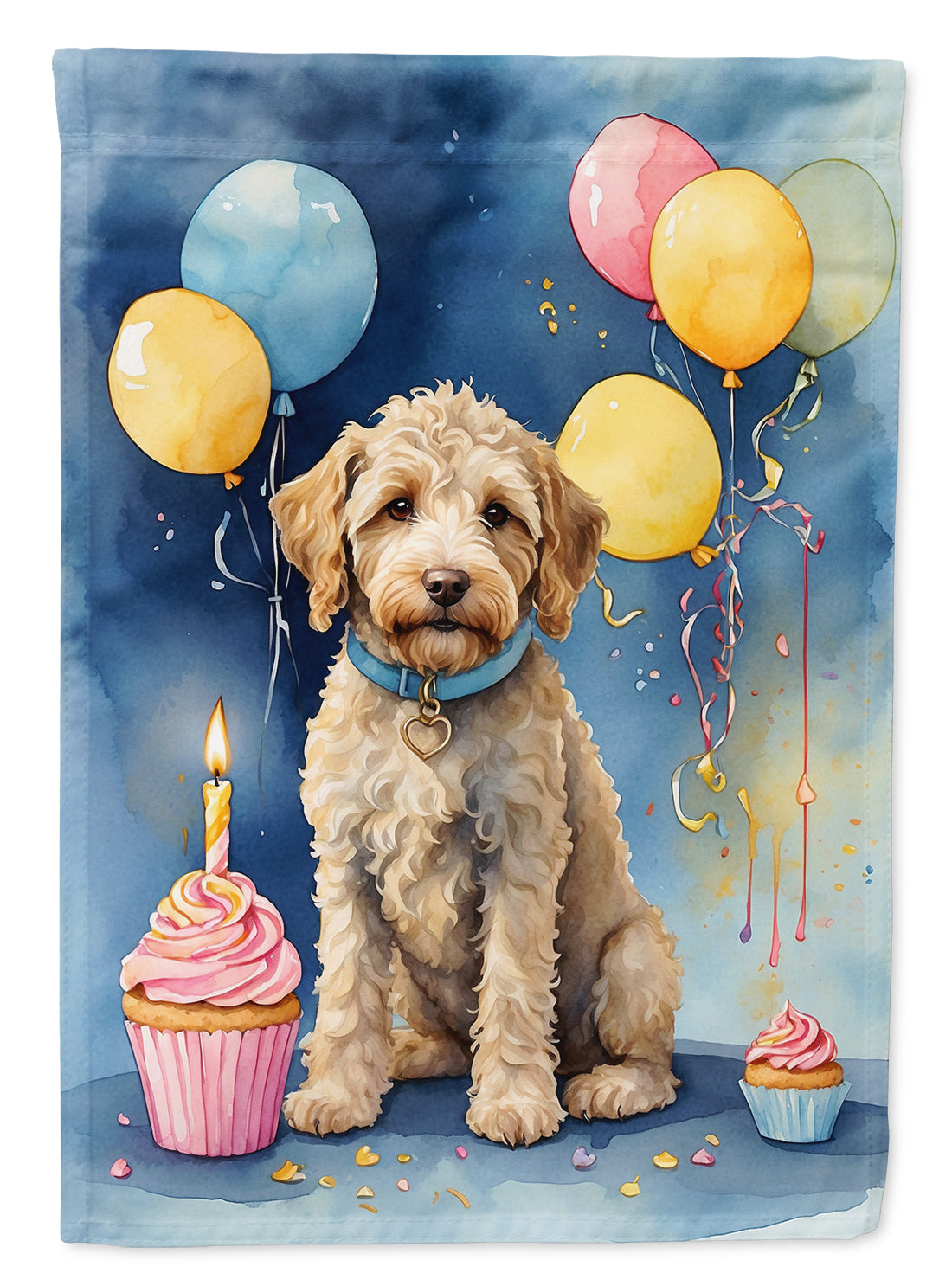 Labradoodle Happy Birthday House Flag