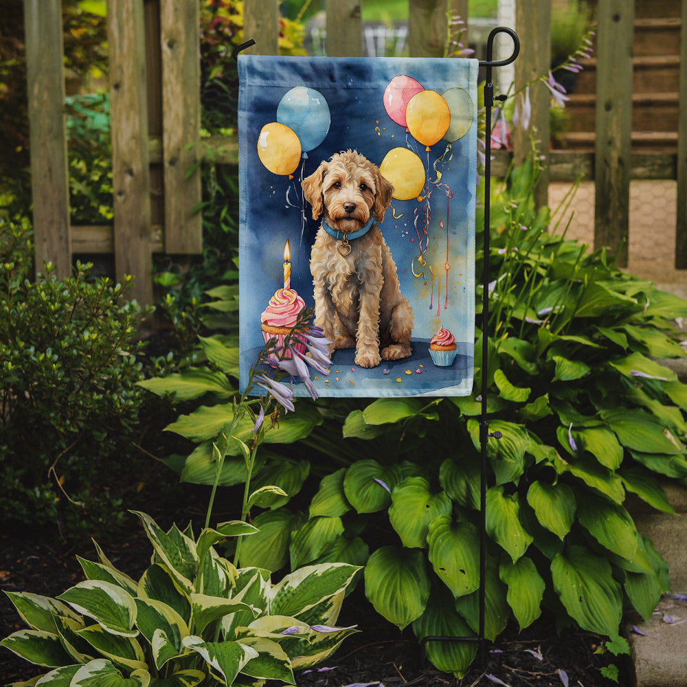 Labradoodle Happy Birthday Garden Flag –  Garden Flag by Caroline's Treasures