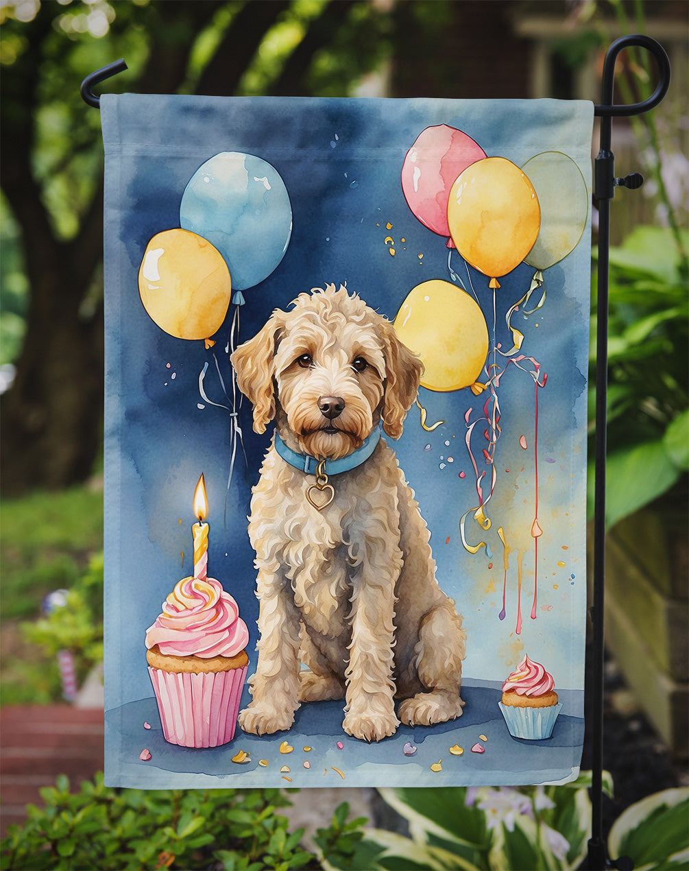 Labradoodle Happy Birthday Garden Flag –  Garden Flag by Caroline's Treasures