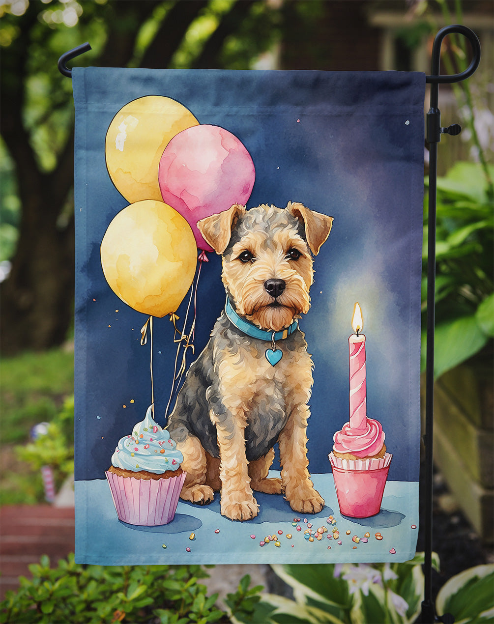 Lakeland Terrier Happy Birthday Garden Flag –  Garden Flag by Caroline's Treasures