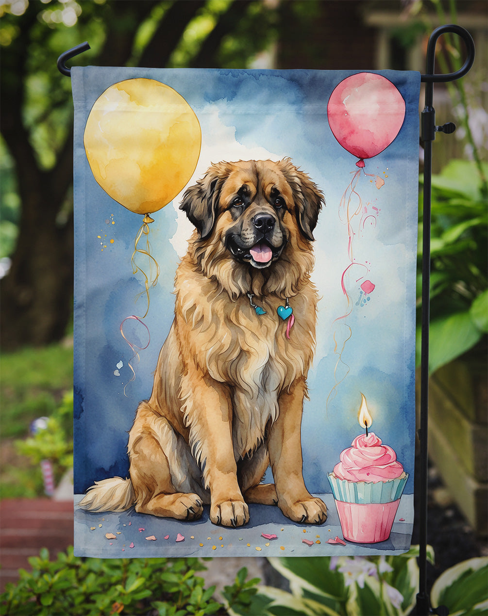 Leonberger Happy Birthday Garden Flag –  Garden Flag by Caroline's Treasures