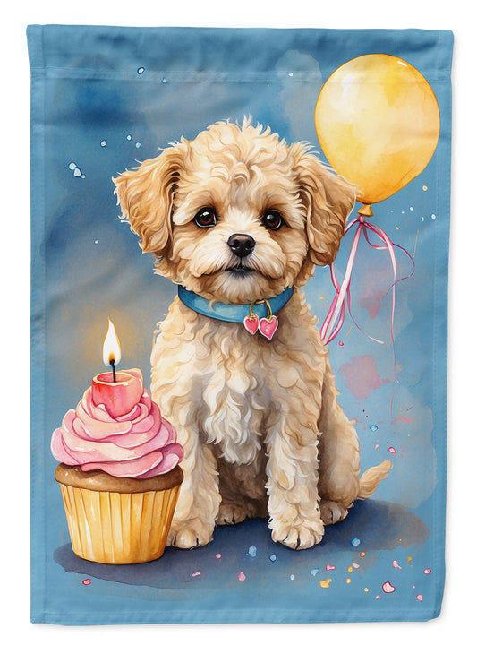 Maltipoo Happy Birthday Garden Flag –  Garden Flag by Caroline's Treasures