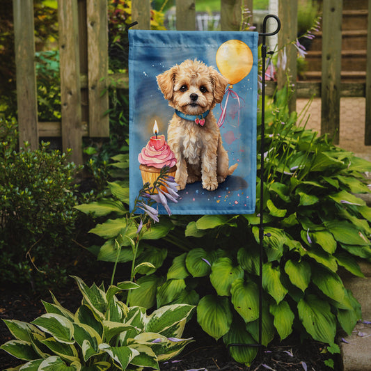 Maltipoo Happy Birthday Garden Flag –  Garden Flag by Caroline's Treasures