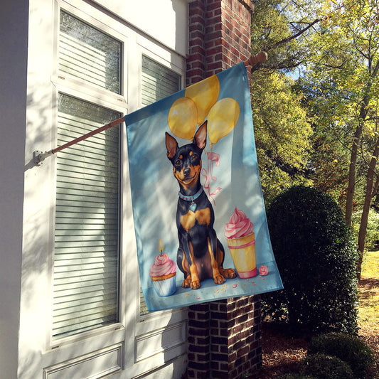 Miniature Pinscher Happy Birthday House Flag