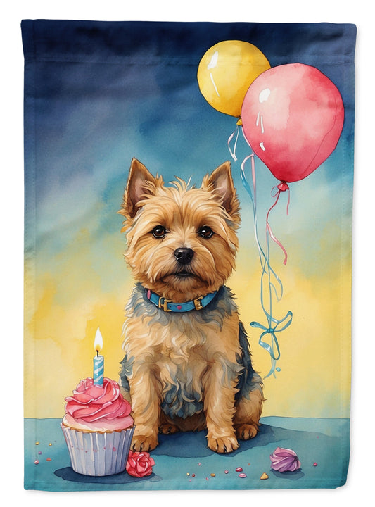 Norwich Terrier Happy Birthday Garden Flag –  Garden Flag by Caroline's Treasures