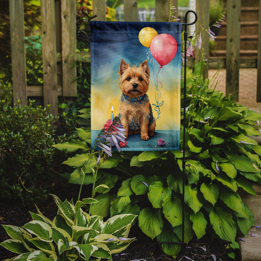 Norwich Terrier Happy Birthday Garden Flag –  Garden Flag by Caroline's Treasures