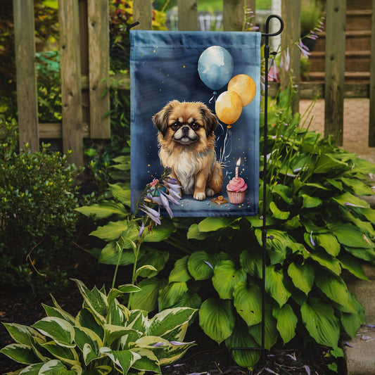 Pekingese Happy Birthday Garden Flag –  Garden Flag by Caroline's Treasures