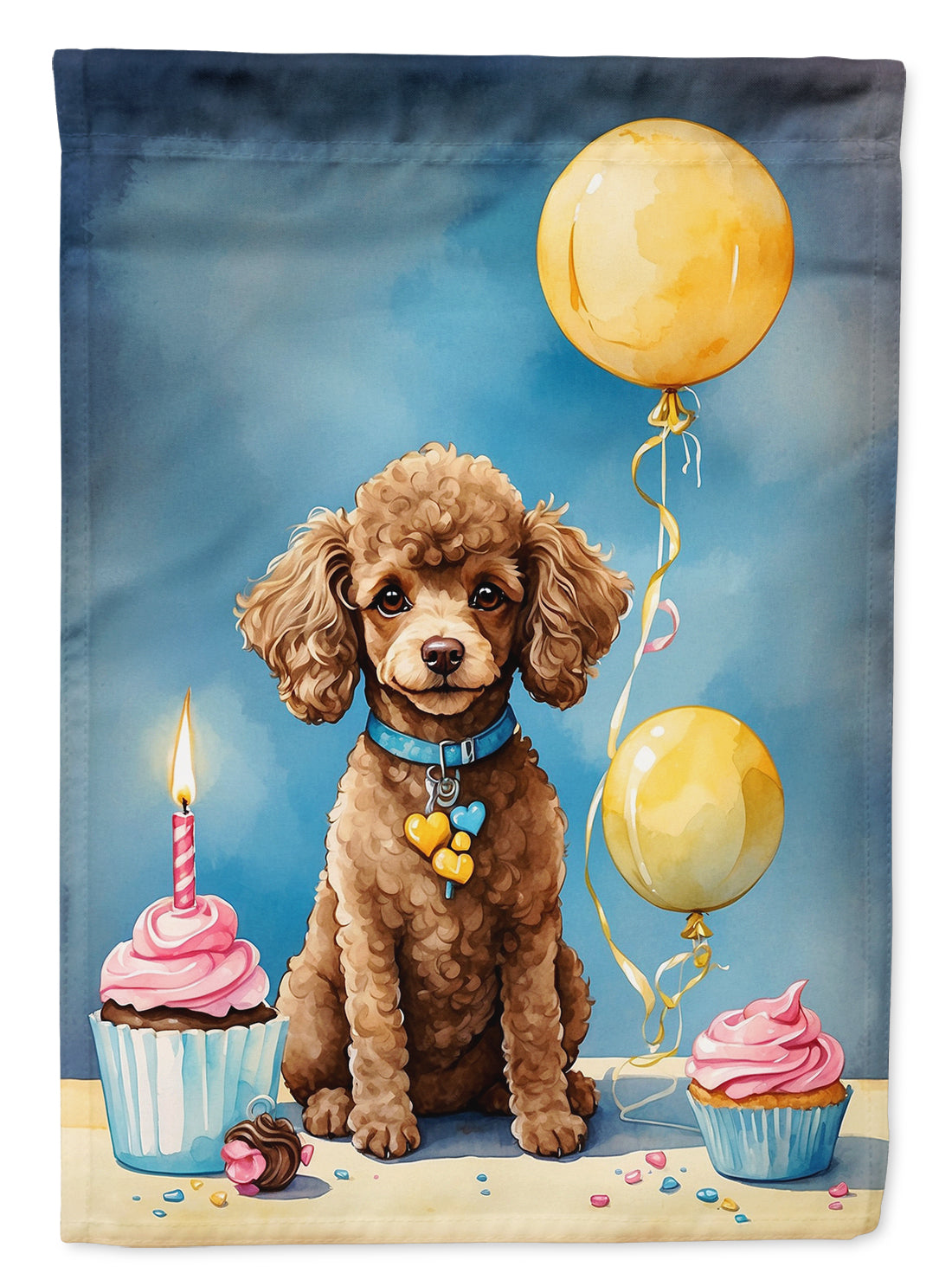 Chocolate Toy Poodle Happy Birthday Garden Flag –  Garden Flag by Caroline's Treasures