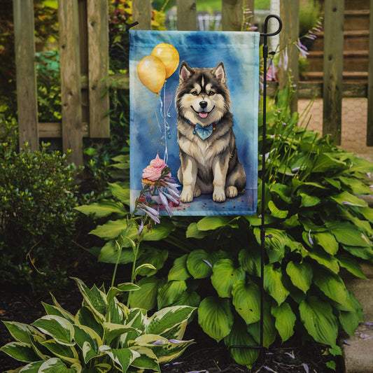 Alaskan Malamute Happy Birthday Garden Flag – Garden Flag by Caroline's Treasures