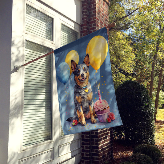 Australian Cattle Dog Happy Birthday House Flag