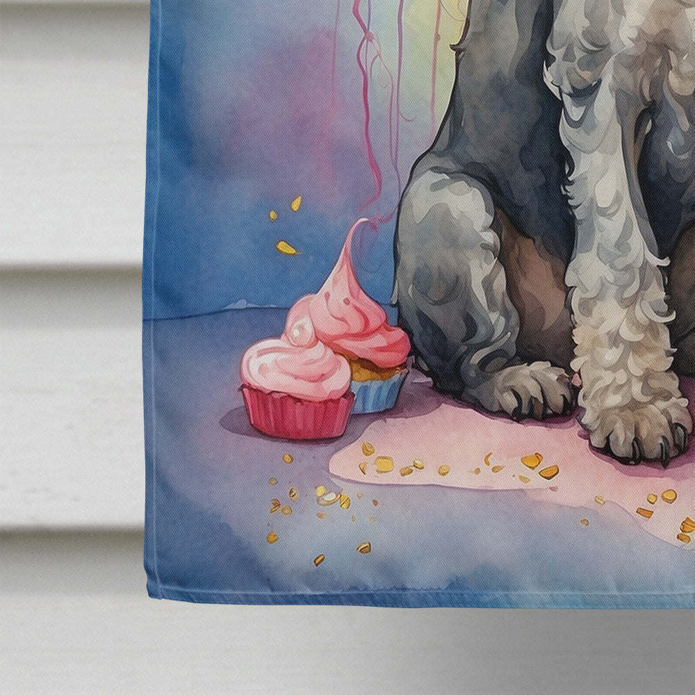 Bedlington Terrier Happy Birthday House Flag