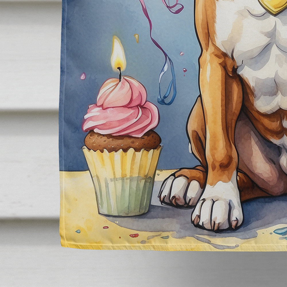 Boxer Happy Birthday House Flag