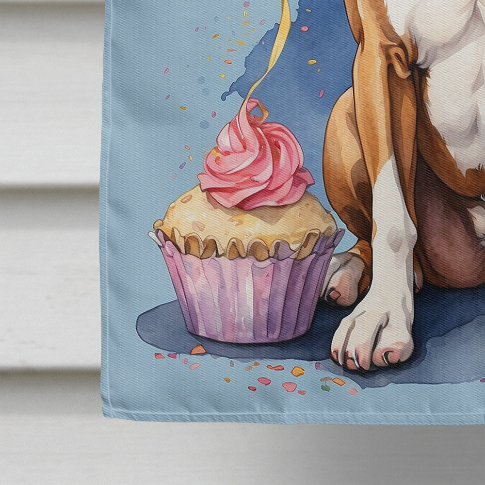 Boxer Happy Birthday House Flag