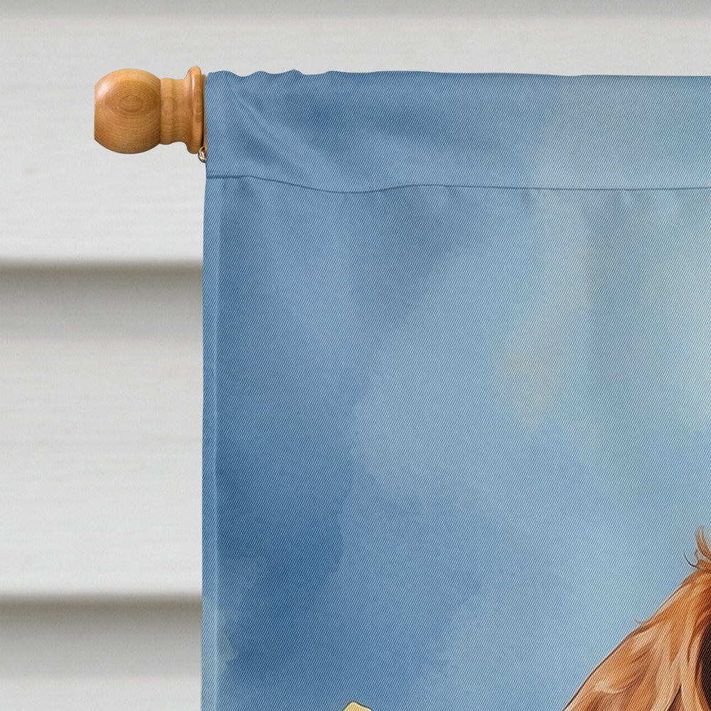 Brittany Spaniel Happy Birthday House Flag