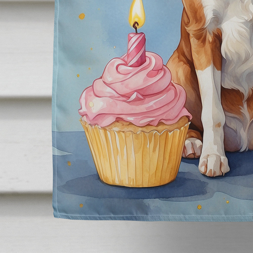 Brittany Spaniel Happy Birthday House Flag