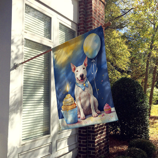Bull Terrier Happy Birthday House Flag